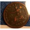 Image 3 : Half penny token 1812, lower Canada TIFFIN-LC46A1, Four top leaves/no cannonballs, holed