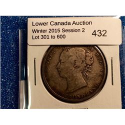 Newfoundland 50 cents 1874 in Very-Good 8.