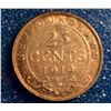 Image 1 : Newfoundland 25 cents 1919C in Very-Fine 20.