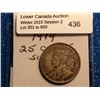 Image 2 : Newfoundland 25 cents 1919C in Fine 15.