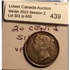 Image 1 : Newfoundland 25 cents 1900 in Very-Fine 20.