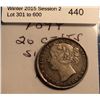 Image 2 : Newfoundland 25 cents 1894 in Very-Fine 20 Obverse 2.