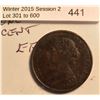 Image 2 : New Brunswick 1 cent 1864 Short 6 in Extra-Fine 45.