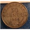 Image 2 : Newfoundland 50 cents 1908 in VF-30.