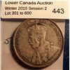 Image 1 : Newfoundland 50 cents 1917C in VF-20.