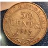Image 2 : Newfoundland 50 cents 1917C in VF-20.