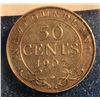 Image 2 : Newfoundland 50 cents 1907 in EF-40.