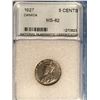 Image 2 : 5 cents 1927; NNC certified MS-62.
