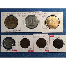 Assorted medal and hard time token lot