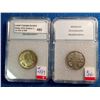 Image 1 : 25 cents 1911; NNC certified VF-35 and 1936; NNC certified MS-62. Lot of 2 coins.