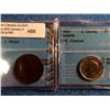 Image 1 : 1 cent 1859; CCCS certified F-15 Narrow 9 Medal and 5 cents 1947; CCCS certified F-15 Dot  Cleaned. 
