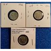 Image 1 : Newfoundland 10 cents 1941C EF-40, 1942C EF-40 and 1943C VF-30. Lot of 3 coins.