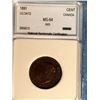 Image 2 : 1 cent 1891; NNC certified MS-64 Red Large Date. Not noted Obverse 3.