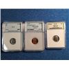 Image 2 : USA; 1 cent 1957; NNC certified MS-67 Red Libierty error, 10 cents 1957; NNC certified PR-70 and 10 