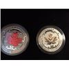 Image 2 : RCM; 2015 Fine Silver Fractional Set; The Maple Leaf with 5 dollars painted red. In case of issue wi
