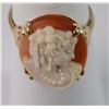 Image 2 : 10 K YELLOW GOLD CAMEO RING SIZE 5. GORGEOUS CAMEO. VERY INTRICATE. STAMPED 10K-