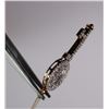 Image 2 : 10 K YELLOW GOLD DIAMOND OVAL KEY PENDANT. VERY FANCY & SLEEK. PAVE DIAMOND KEY: