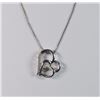 Image 4 : DIAMONDS IN RHYTHM 1/15 CT TW DIAMOND NECKLACE IN STERLING SILVER. TWO STERLING