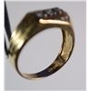 Image 3 : VINTAGE GENTS 10K YELLOW GOLD &  DIAMOND RING. CLASSIC MENS RING WITH 3 NICE