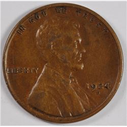 1924-D LINCOLN CENT, XF+