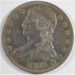 1839 BUST HALF DOLLAR AU