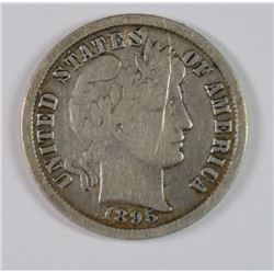 1895 BARBER DIME, FINE  KEY DATE! LIGHT MARK OBVERSE