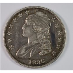 1836 BUST HALF DOLLAR, XF/AU