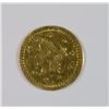 Image 1 : 1851 GOLD CALIFORNIA HALF DOLLAR, VALUE IN WREATH, WAS PROBABLY ON A STICK PIN