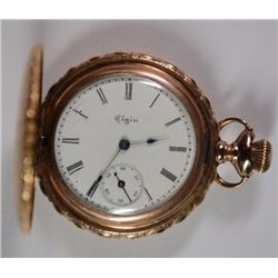 BEAUTIFUL LADIES ELGIN GOLD POCKET WATCH, NEAR MINT CONDITION ( RUNNING )