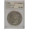 Image 1 : 1893 MORGAN SILVER DOLLAR, ACG EF