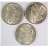 Image 1 : 3 1921 MORGAN DOLLARS AU/BU