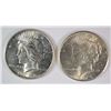 Image 1 : 2 BU PEACE DOLLARS 1922-D, 26