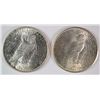 Image 2 : 2 BU PEACE DOLLARS 1922-D, 26