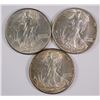 Image 1 : 1941, 1942 & 1943 WALKING LIBERTY HALF DOLLARS, CHOICE BU+