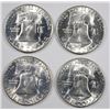 Image 2 : ( 4 ) GEM BU 1953-S FRANKLIN HALF DOLLARS