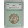 Image 1 : 1943 WALKING LIBERTY HALF DOLLAR GEM BU + COLOR!