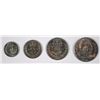 Image 2 : 1894 ENGLAND 4 PCS SILVER MAUNDY COIN SET, ORIGINAL BOX, SUPERB GEM UNC!