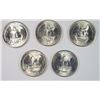 Image 2 : ( 5 ) GEM BU 1946-S WASHINGTON QUARTERS