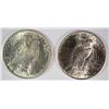Image 2 : 2 BU PEACE DOLLARS 1922, 24