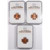 Image 1 : ( 3 ) 1945-S LINCOLN CENTS, NGC MS-66 RED NGC PRICE GUIDE=$32.00 EACH