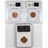 Image 2 : ( 3 ) GRADED LINCOLN CENTS: 1945 NGC-66 RED & 1955-S & 58-D PCGS RED SUPERB GEMS