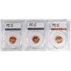 Image 2 : ( 3 ) PCGS GRADED MS-67 RED LINCOLN CENTS: 1989, 89-D & 90