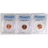 Image 1 : ( 3 ) PCGS GRADED MS-67 RED LINCOLN CENTS: 1990, 90-D & 91-D