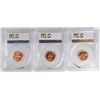 Image 2 : ( 3 ) PCGS GRADED MS-67 RED LINCOLN CENTS: 1990, 90-D & 91-D