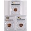 Image 2 : ( 3 ) PCGS GRADED MS-67 RED LINCOLN CENTS: 1993-D, 94-D & 98-D