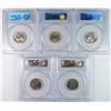 Image 2 : Lot of 5 - Jefferson Nickels PCGS-MS 65 '40, '41, '42-S, '43-P, '45-S
