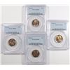 Image 1 : Lot of 4 1942-D Jefferson Nickels PCGS MS-65