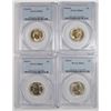 Image 1 : (2) 1944-D PCGS MS66 & (2) 1945-P PCGS MS-65 JEFFERSON NICKELS