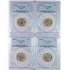 Image 1 : (4) 1942-P TYPE 2 Jefferson  Nickels PCGS MS-66