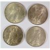 Image 2 : 4 AU PEACE DOLLARS 1922-P,D, 23, 26-S